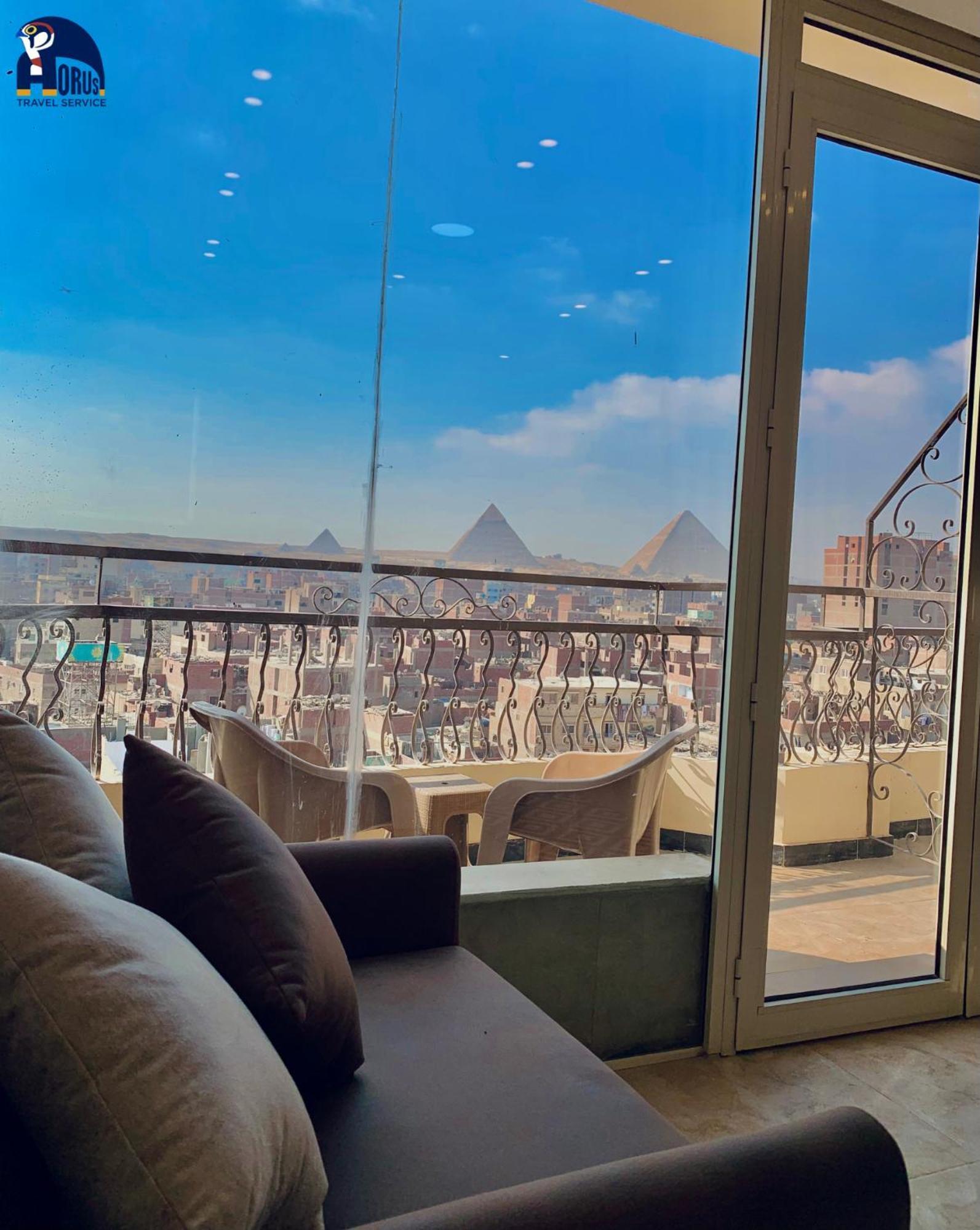 Horus Horizon Inn Pyramids View Kafrat al Jabal Bagian luar foto