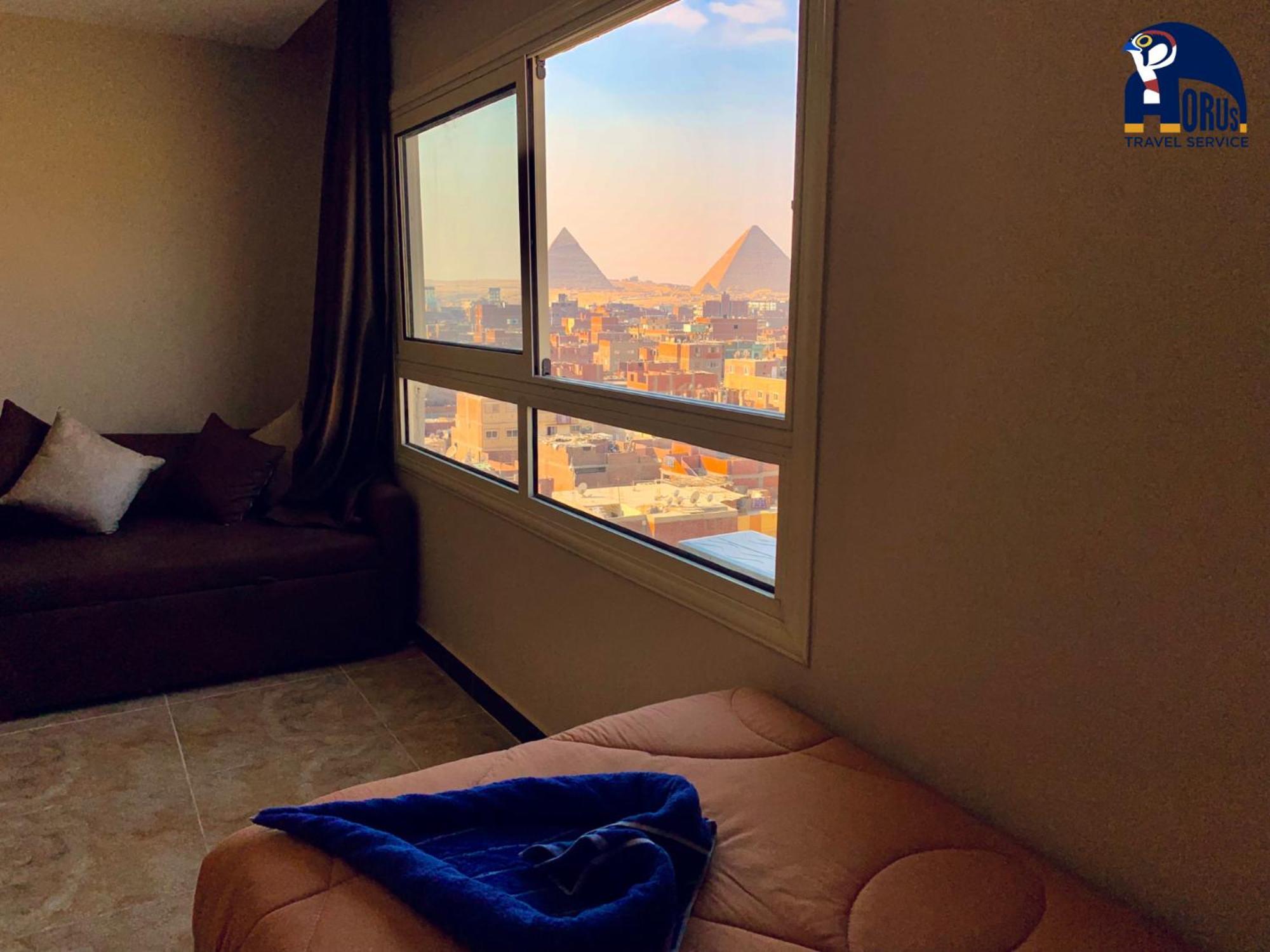 Horus Horizon Inn Pyramids View Kafrat al Jabal Bagian luar foto