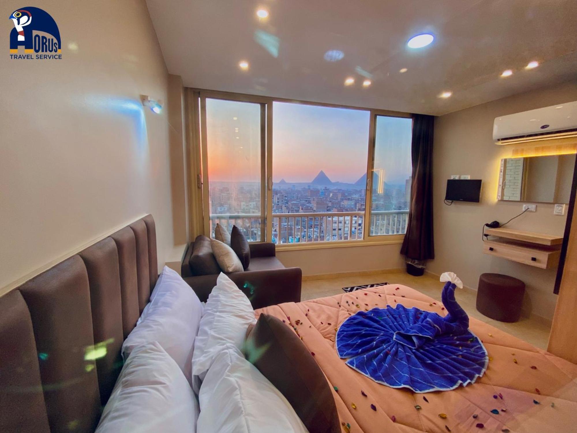 Horus Horizon Inn Pyramids View Kafrat al Jabal Bagian luar foto